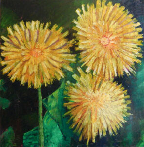Dandelion oil painting