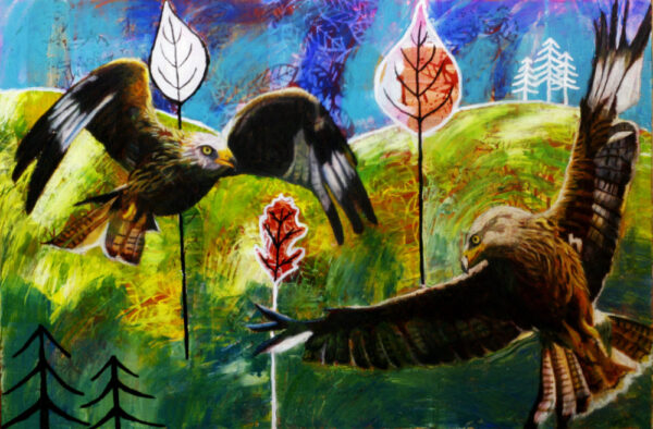 Red kite canvas art