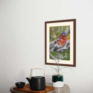 Cheerful Chaffinch Impasto Painting