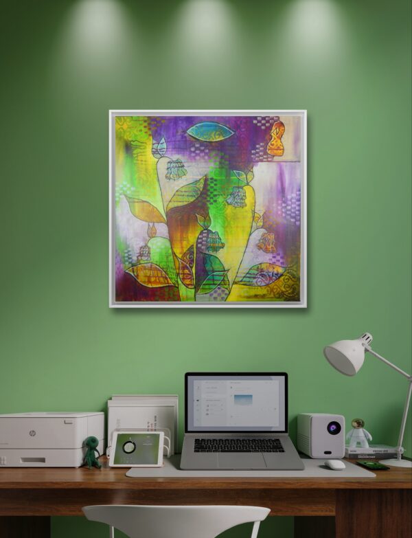 Comfrey wall art in a room