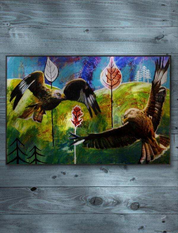 Red kite wall art