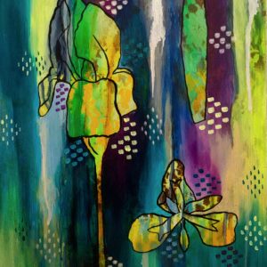 Stunning Iris Abstract Art – Iris Idol of 3 Petals
