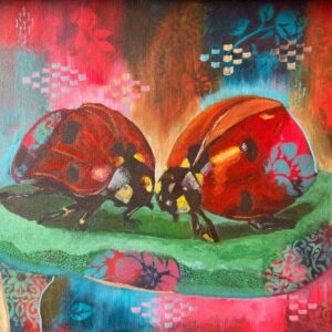 2 Ladybirds Meet on a Leaf