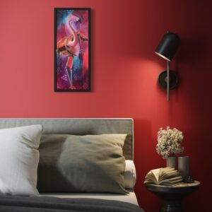 Flamingo art in a lounge