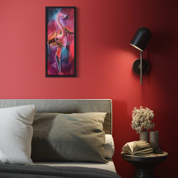 Flamingo art in a lounge