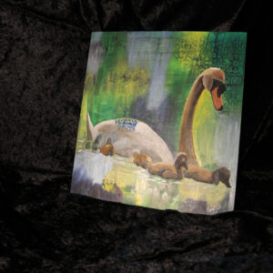 Swan art original painting without frame