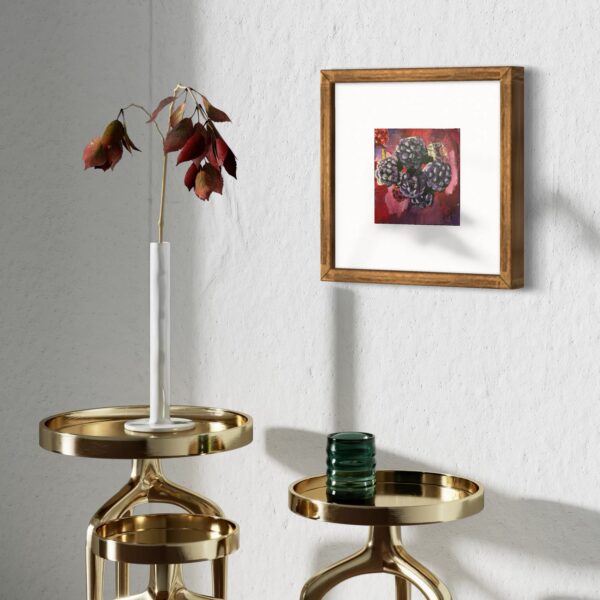Small art for wall in sunlit space