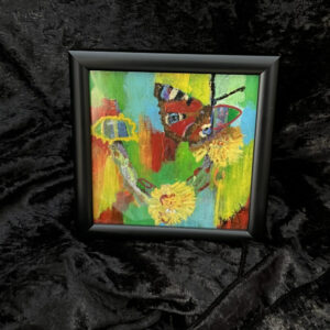 Coltsfoot and Peacock Butterfly