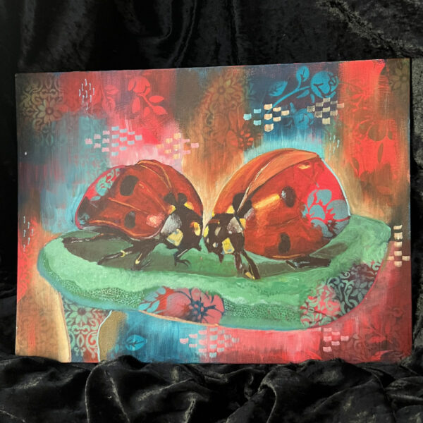 Cute little painting of ladybirds