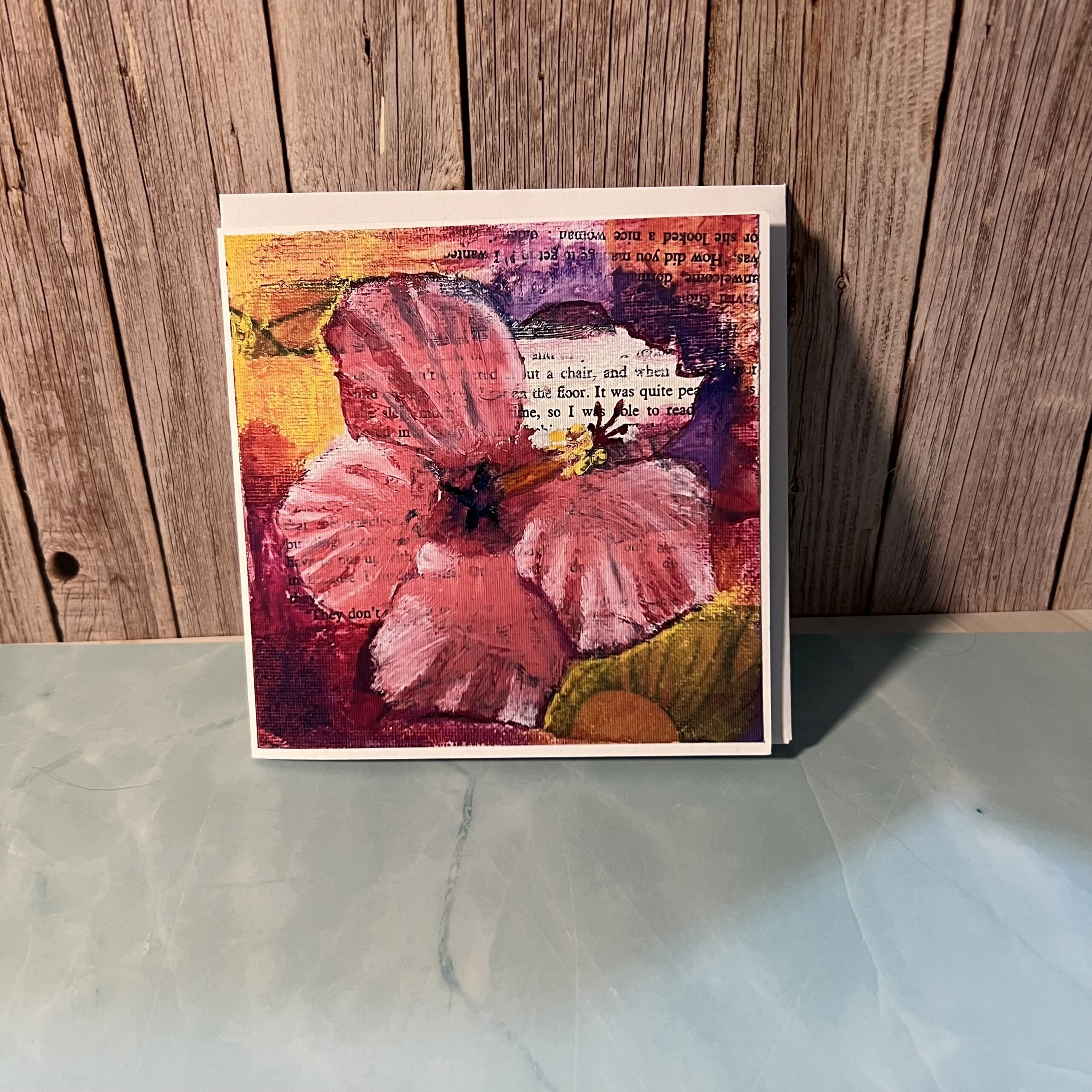 Hibiscus art card front